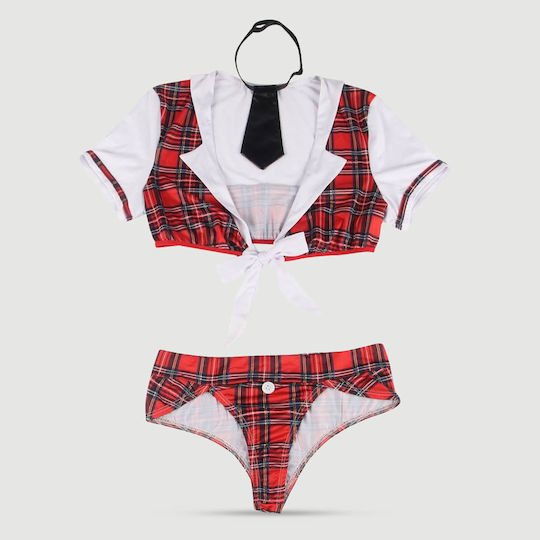 Plus Size Σέξι Στολή Μαθήτριας Κολεγίου Sexy Uniform Student College Style Cosplay Suit – Καρό