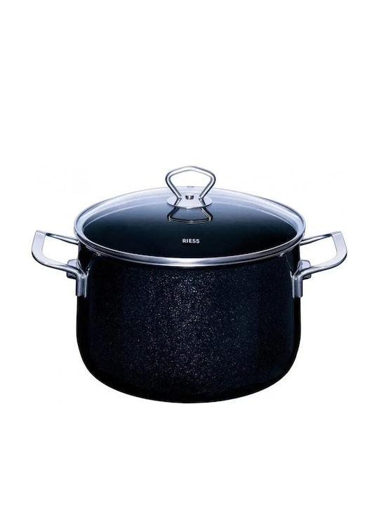 Riess Black Magic Pots Set from Aluminum with Ceramic Interior Coating 5 Pieces