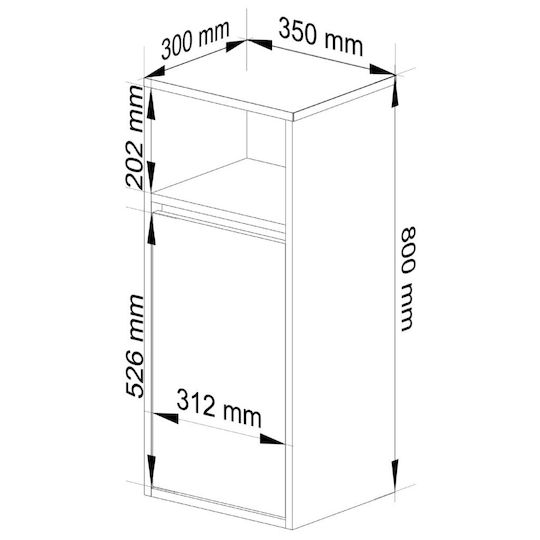 Akord Furniture Factory Dulap De Baie 35x30x80cm Stejar