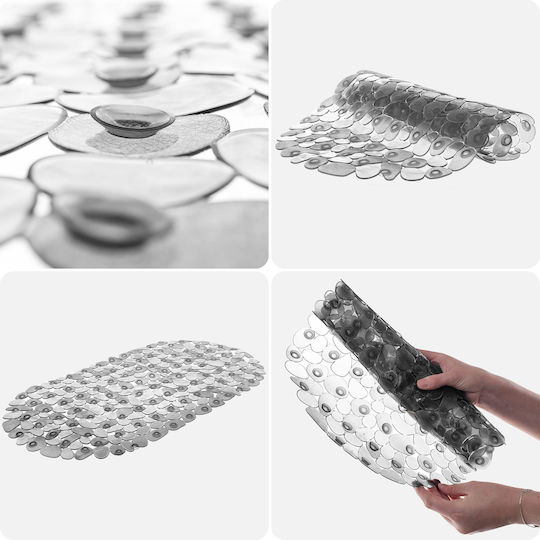 Kadax Rutschfeste Badewannenmatte mit Saugnäpfen Transparent
