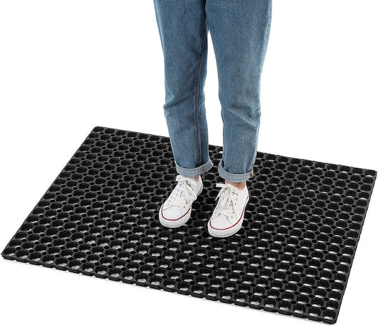 Kadax Non-Slip Rubber Black Doormat 100x75cm Thickness 22mm