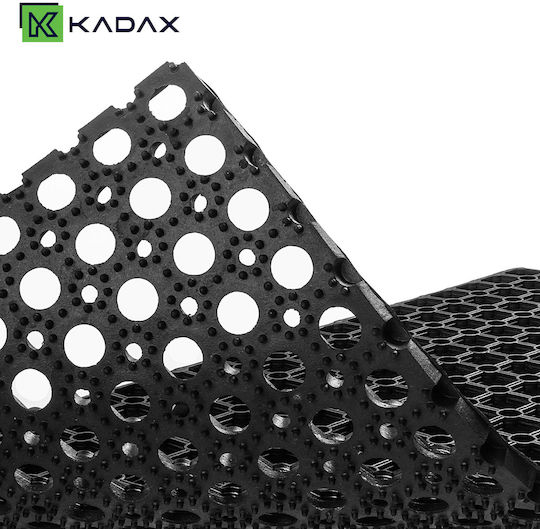 Kadax Non-Slip Rubber Black Doormat 100x75cm Thickness 22mm