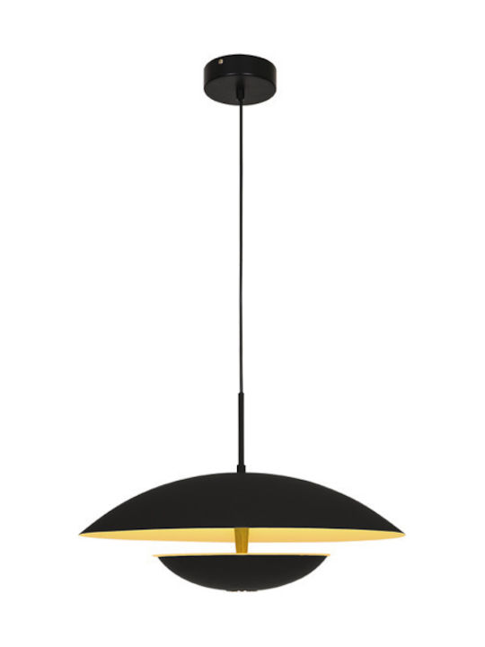 Viokef Monica Ρυθμιζόμενο Κρεμαστό Φωτιστικό Μαύρο LED 40x40εκ.