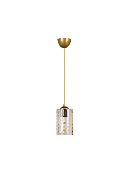 Megapap Alberto Pendant Light Gold with Socket E27 10x10x60cm