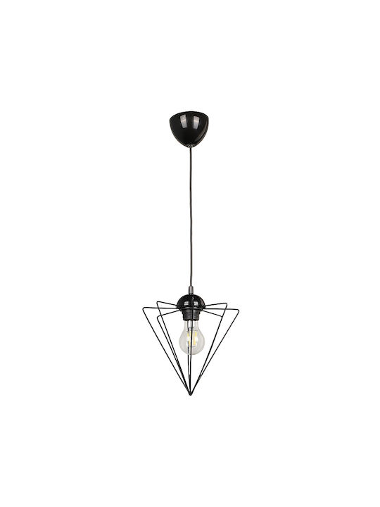 Megapap Stormie Pendant Light Black Grid with Socket E27 21x21x70cm