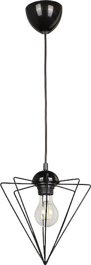 Megapap Stormie Hängelampe Schwarz Raster mit Fassung E27 21x21x70cm.