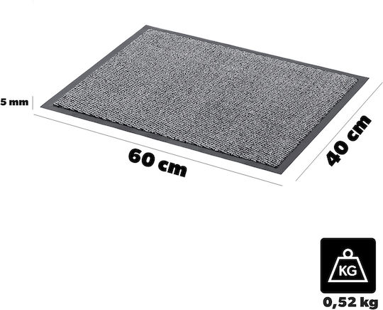 Kadax Πατάκι Εισόδου από Καουτσούκ Γκρι 60x40εκ. 35276 Γκρι Kadax Πατάκι Εισόδου από Καουτσούκ Γκρι 60x40εκ. 35276 Γκρι