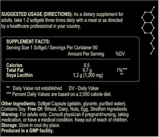 Fuel Up Lecithin 1200mg 90 Weiche Kapseln
