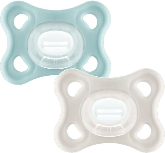 Mam Kieferorthopädische Schnuller Silikon Veraman / Beige für 2-6 Monate 2 Stück