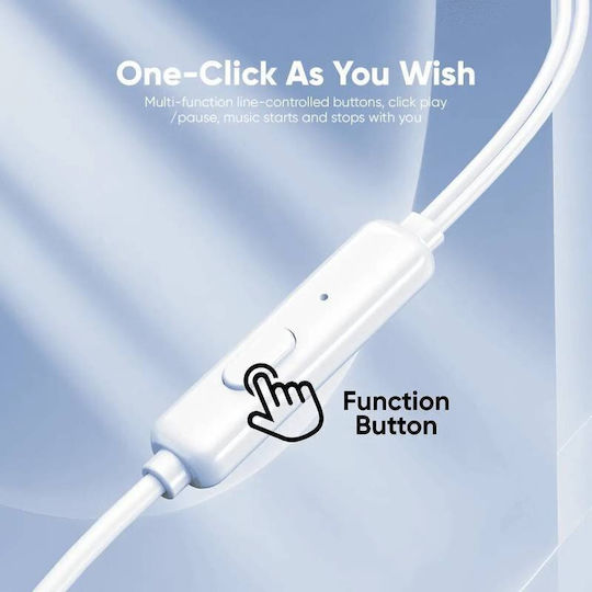 Vidvie In-ear Handsfree Ακουστικά με Βύσμα USB-C Λευκό