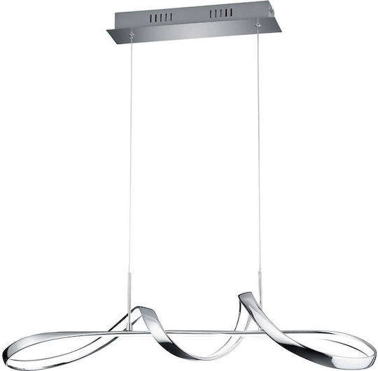 Trio Lighting Perugia LED Κρεμαστό Φωτιστικό Ασημί 81x81x150εκ. Trio Lighting Perugia LED Κρεμαστό Φωτιστικό Ασημί 81x81x150εκ.