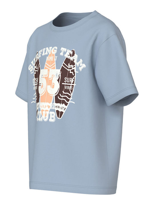 Kinderoberteile T-Shirts Hellblau Surfing