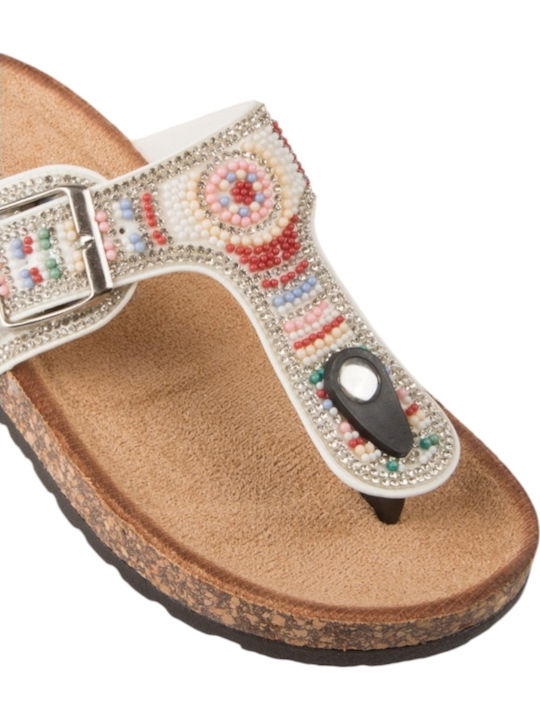 Women's Flat Sandals White