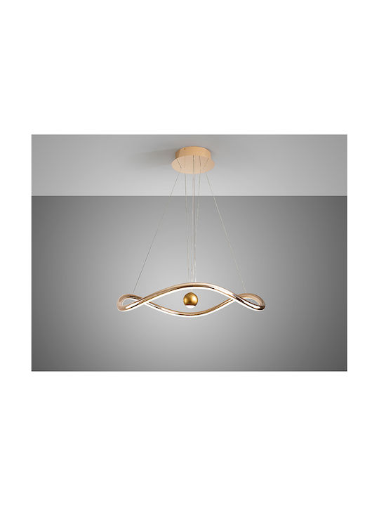 Romina Adjustable Pendant Light Gold LED with Warm to Cool White Light 78x78cm