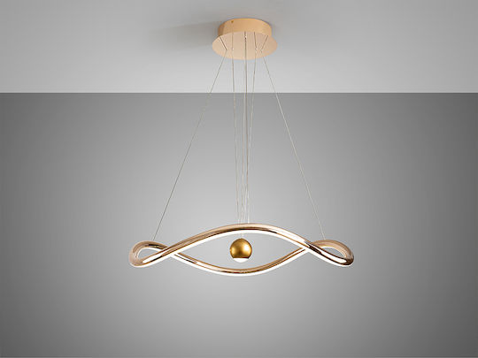 Romina LED Deckenleuchte Gold 78x78cm