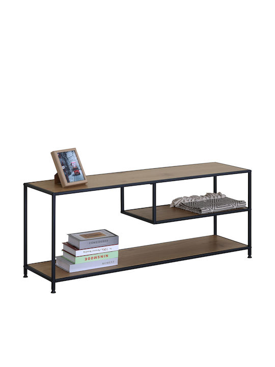 TV Stand Linos Metal Black L120xD33xH50cm