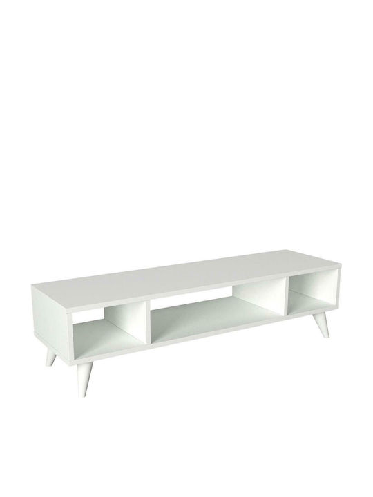 Έπιπλο Τηλεόρασης Samos Λευκό Μ120xΠ35xΥ40cm