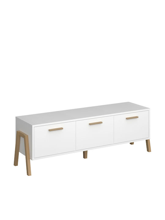Έπιπλο Τηλεόρασης Belle Λευκό Μ149.5xΠ41xΥ49cm