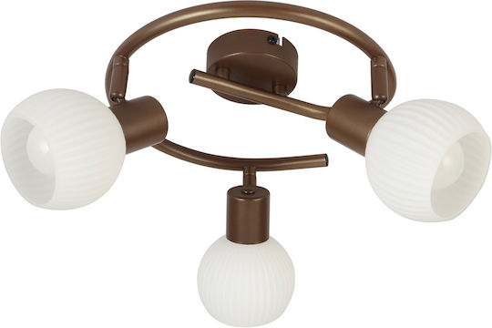 Lightex Τριπλό Σποτ με Ντουί E14 σε Καφέ Χρώμα Lightex Τριπλό Σποτ με Ντουί E14 σε Καφέ Χρώμα