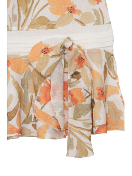 Παιδικό Φόρεμα Floral Πορτοκαλί