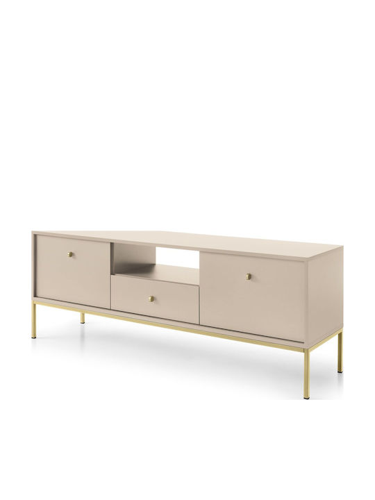 Έπιπλο Τηλεόρασης Mono Μπεζ + Χρυσό Μ153.4xΠ39xΥ56cm