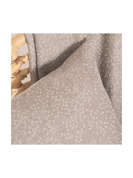 Rythmos Decorative Pillow Case Pixil 100% Cotton Beige 40x40cm