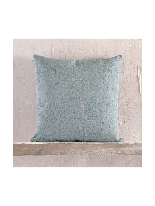 Rythmos Decorative Pillow Case Ivy 100% Cotton Blue 40x40cm