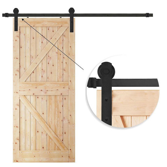 Sliding Door Mechanism 183cm Black