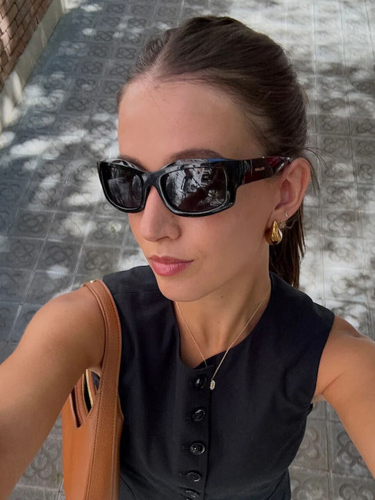 Meller Zuba Unisex Γυαλιά Ηλίου με Μαύρο Κοκκάλινο Σκελετό και Μαύρο Φακό ZB-TUTCAR