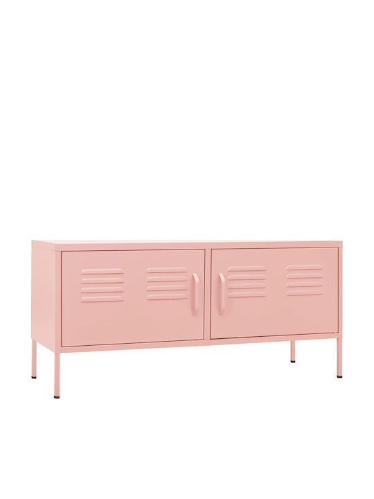 TV Stand Metal Pink L105xW35xH50cm