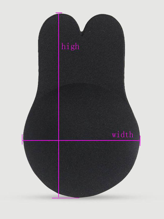Black Strapless Women Rabbit Ear Breast Lift Up