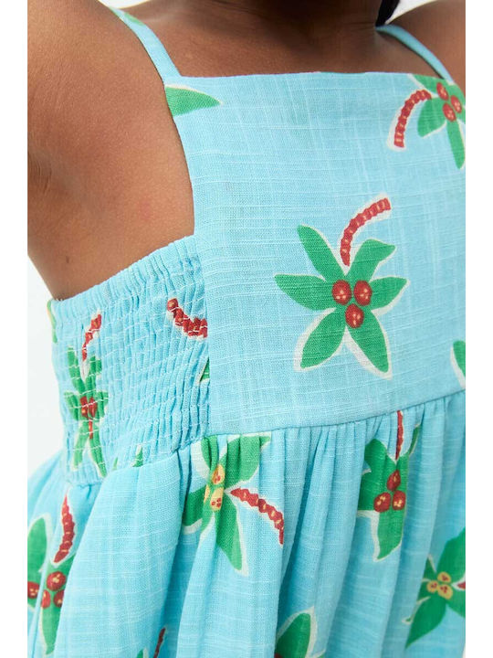 Rochie Fetiță Fără Mâneci Turcoaz