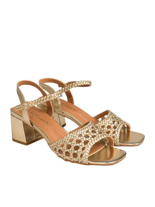 Damen Sandalen Gold