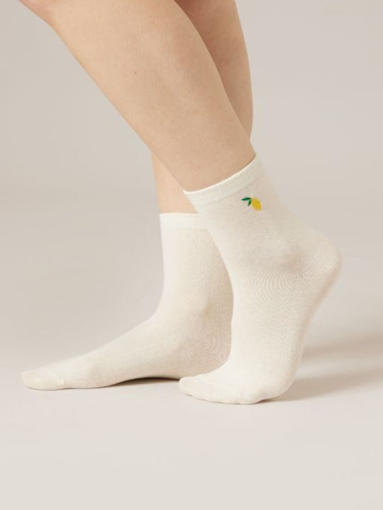 Deeluxe Women Socks White 3Pack