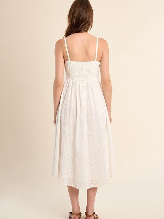 Summer Midi Dress Ecru