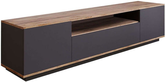 Έπιπλο TV Επιδαπέδιο Anthracite-oak 180x44.5x44.6εκ. Έπιπλο TV Επιδαπέδιο Anthracite-oak 180x44.5x44.6εκ.