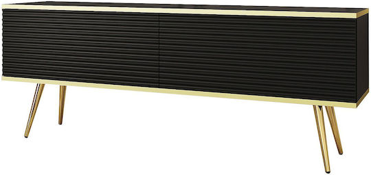 Έπιπλο TV Επιδαπέδιο Ανθρακί / Χρυσό 135x32x53εκ. Έπιπλο TV Επιδαπέδιο Ανθρακί / Χρυσό 135x32x53εκ.