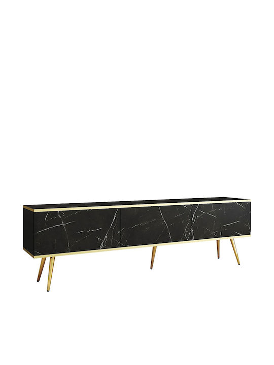 Έπιπλο Τηλεόρασης Μάρμαρο + χρυσό Μ175xΠ53xΥ32cm