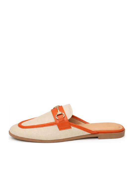 Flat Mules σε Πορτοκαλί Χρώμα