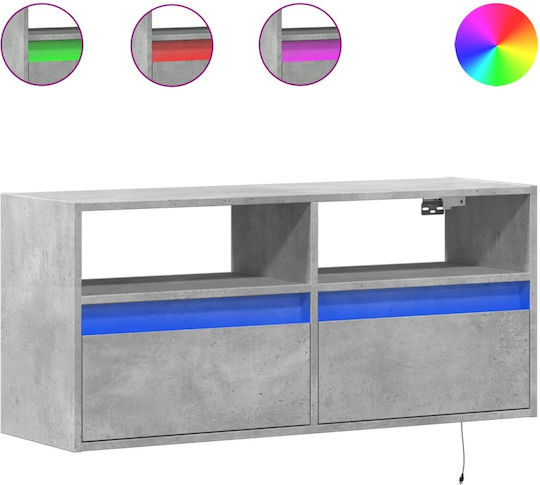 Gray Concrete TV Stand 100x31x45cm