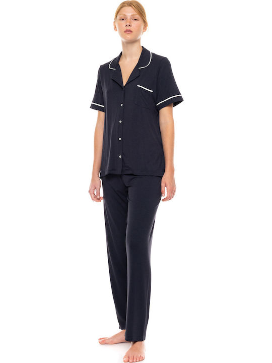 Pink Label Summer Women's Pyjama Set Peach Pink