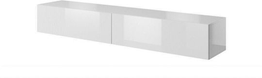 Έπιπλο TV Επιτοίχιο White Gloss 200x40x37εκ. Έπιπλο TV Επιτοίχιο White Gloss 200x40x37εκ.