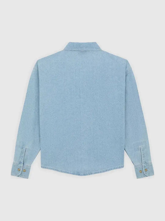 Μακρυμάνικο Γυναικείο Τζιν Πουκάμισο Vintage Blue