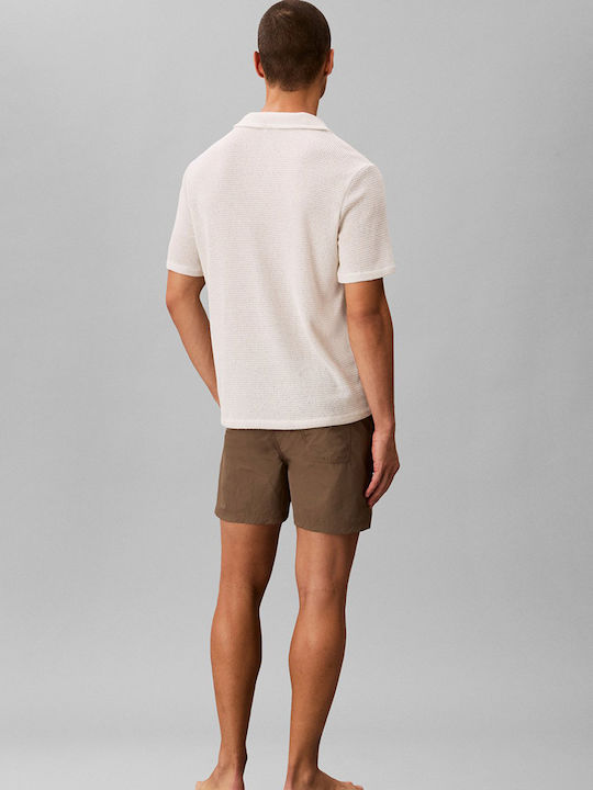 Calvin Klein Drawstring Ανδρικό Μαγιό Σορτς Καφέ