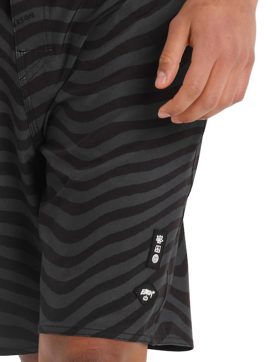 Men's Swimwear Bermuda Black with Patterns