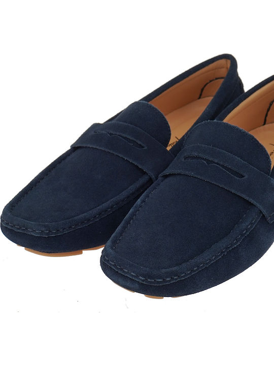 Suede Ανδρικά Loafers σε Μπλε Χρώμα