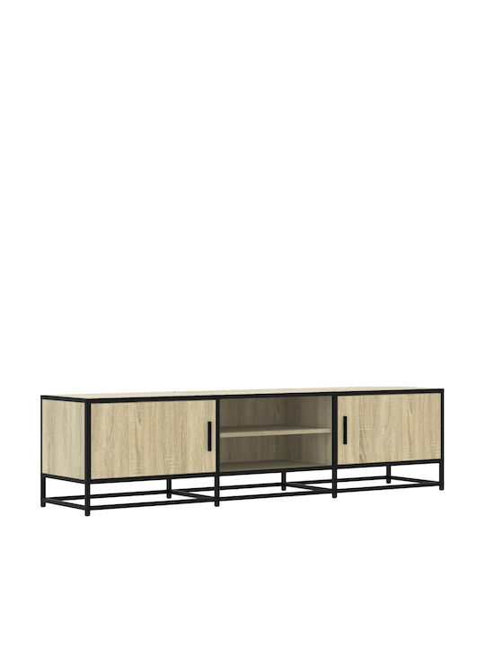 TV Stand Made of Metal and Wood Sonoma Oak M160xD35xH41cm