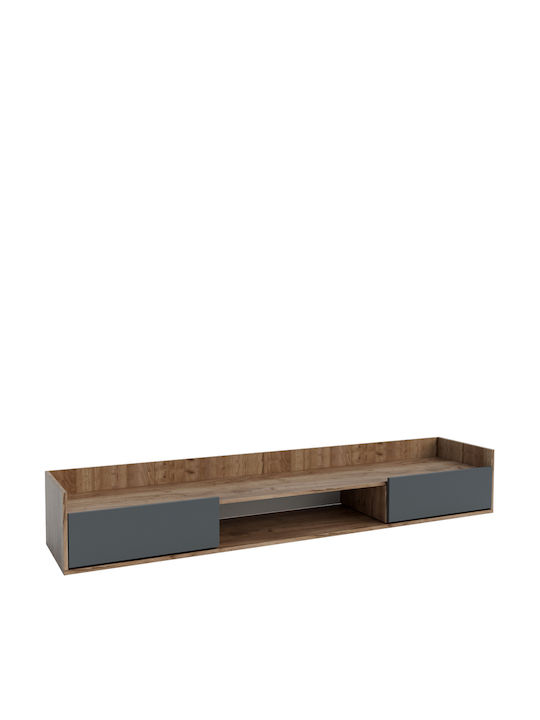 TV Stand Callisto Dark Oak-Graphite M200xD40xH30cm Gray-CALTV-2