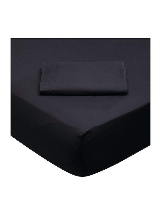 Das Home Sheet Super-Double with Elastic 170x200+35cm. 1015 Black