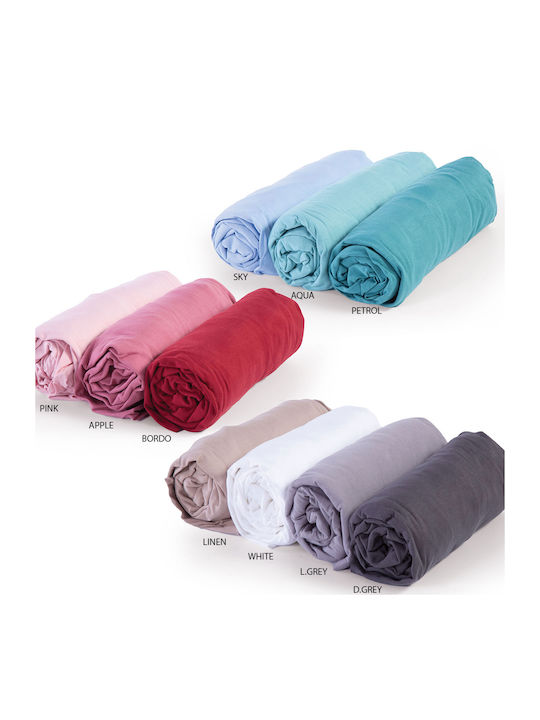 Nef-Nef Homeware Jersey Bettlaken Einzel mit Gummibettlaken 100x200+30cm 1